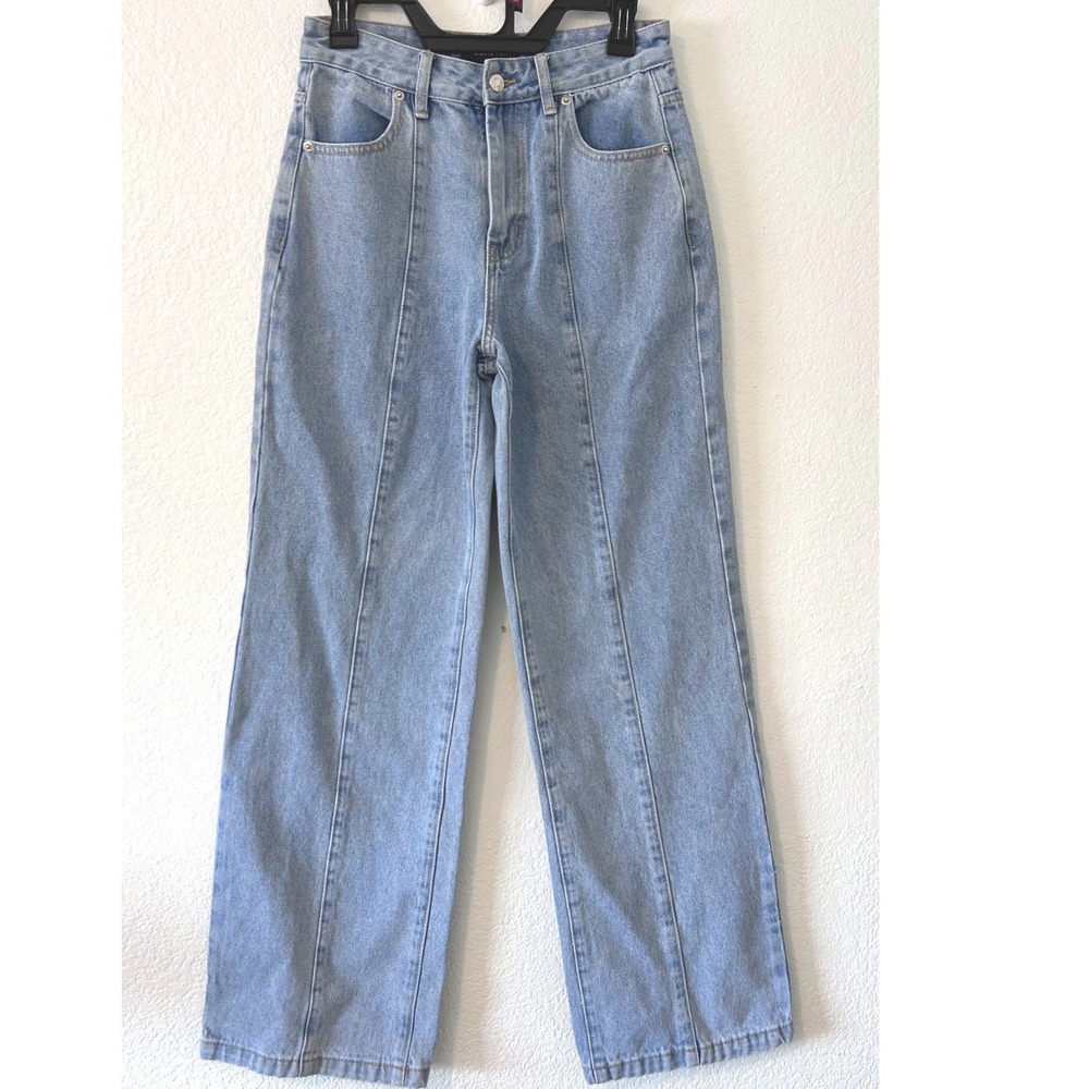 White Fox Straight Leg Boho Hippie‎ Festival Jeans SZ M